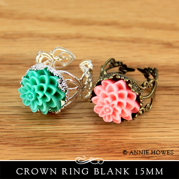 How to make a resin flower decorated ring